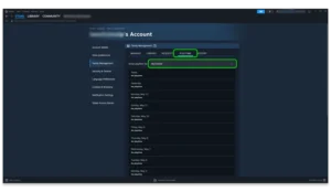 Screenshot of Steam's Family Management menu with Playtime highlighted.