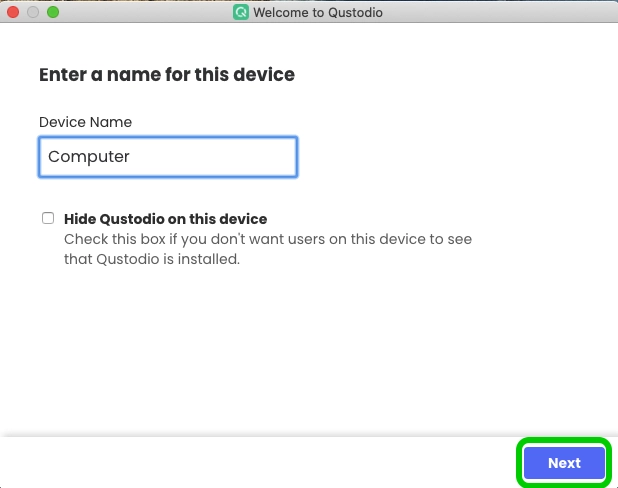 Qustodio device name