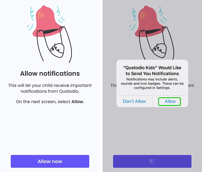 Qustodio allowing notifications