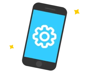 A brand new device with a settings icon.