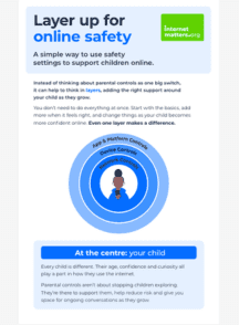 Layer Up for Online Safety infographic