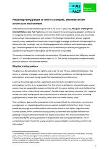 Screenshot of the first page of the Elections Bill briefing from Internet Matters.