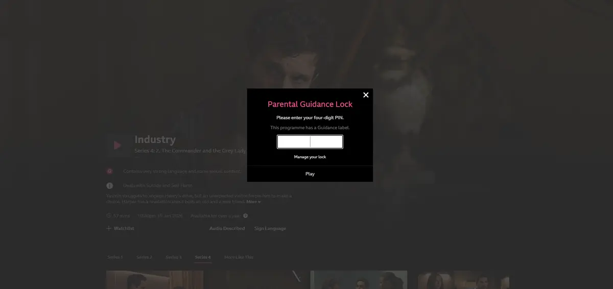 iPlayer asking for PIN