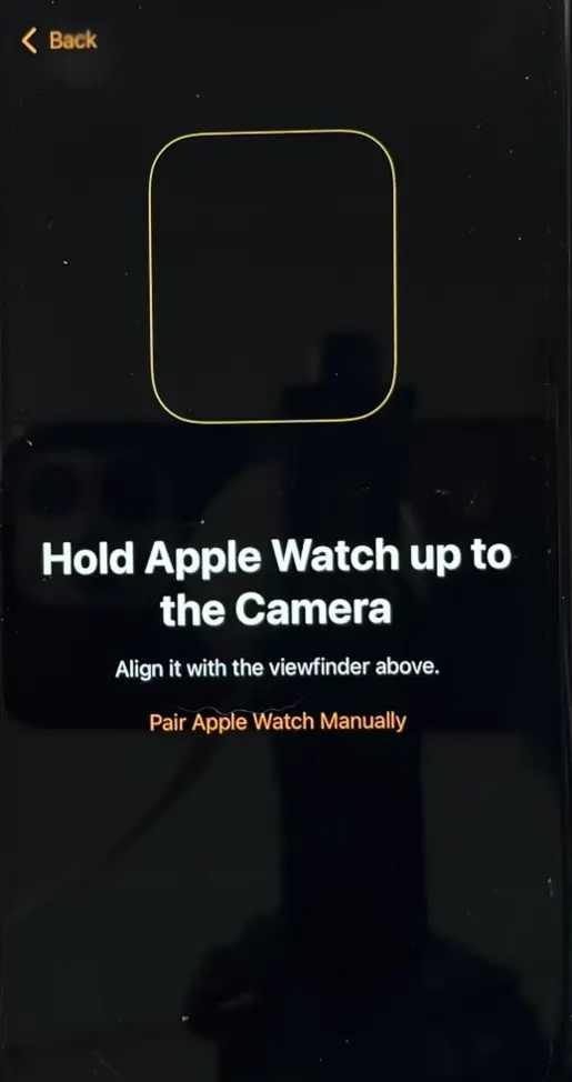 Apple Watch pairing with camera