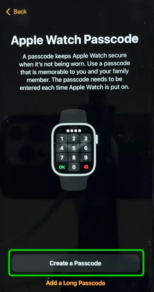Apple Watch passcode