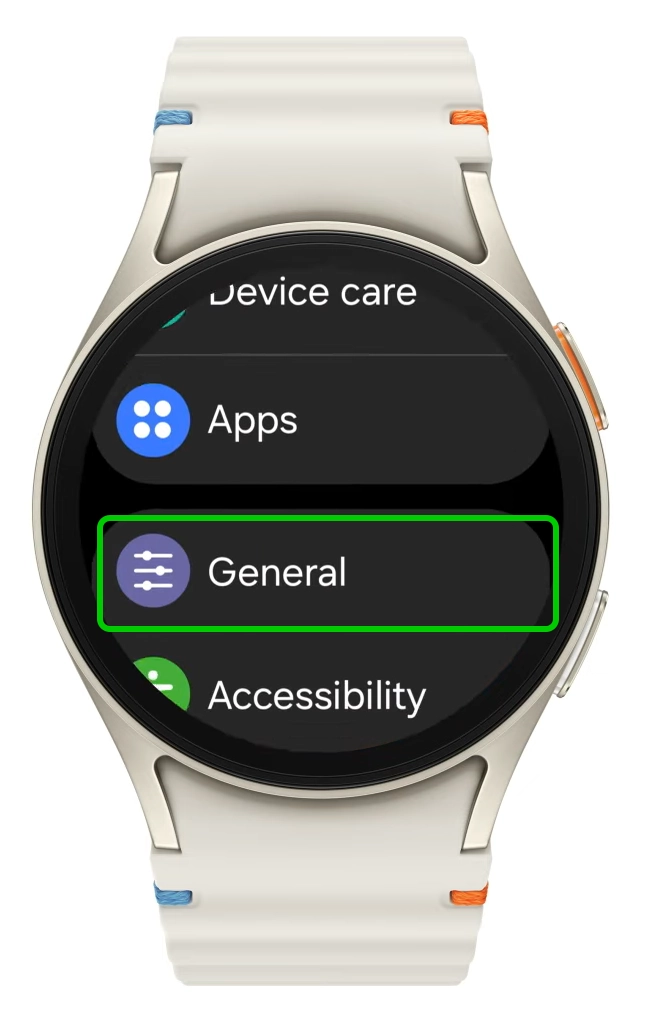 Galaxy Watch General settings