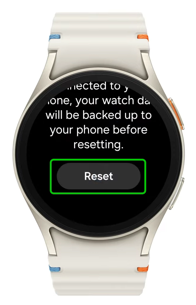 Galaxy Watch reset 