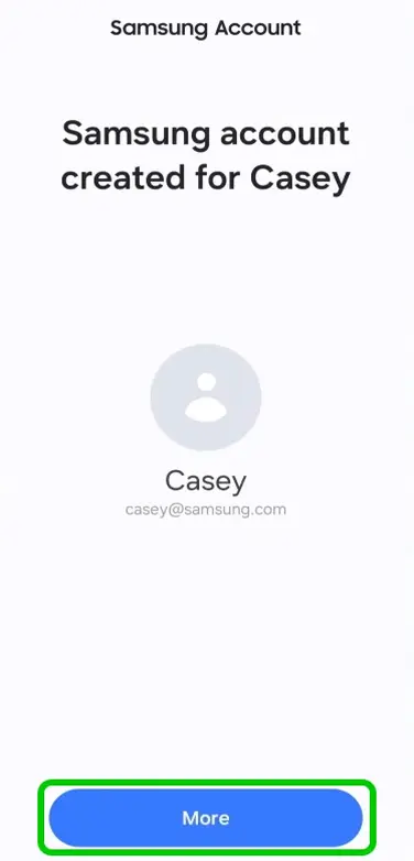 Galaxy Watch choose child