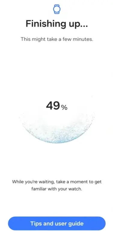 Galaxy Watch finishing up