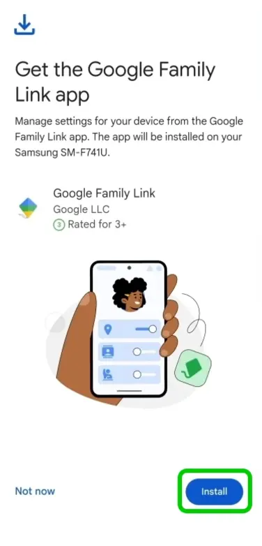 Galaxy Watch download Google Family Link