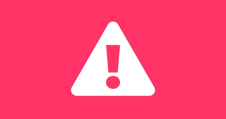 A warning symbol (an exclamation mark in a triangle).
