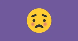 A worried or embarrassed emoji to show feelings around sending or receiving nude images.
