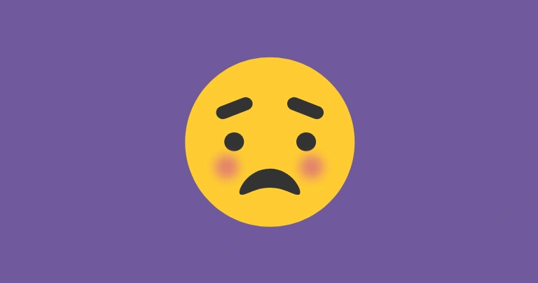 A worried or embarrassed emoji to show feelings around sending or receiving nude images.