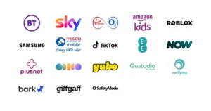A collection of logos from Internet Matters' partners.