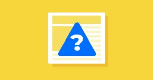 Newspaper icon with question mark over top.