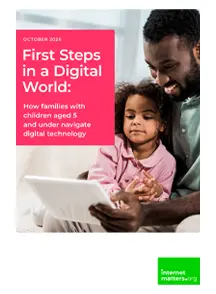 Screenshot of front cover of early years report.